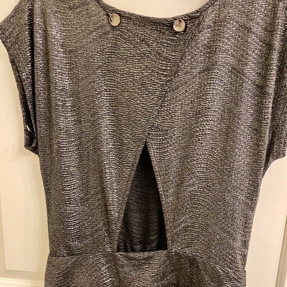 Bcbgeneration Metallic Silver Dress. - image 5